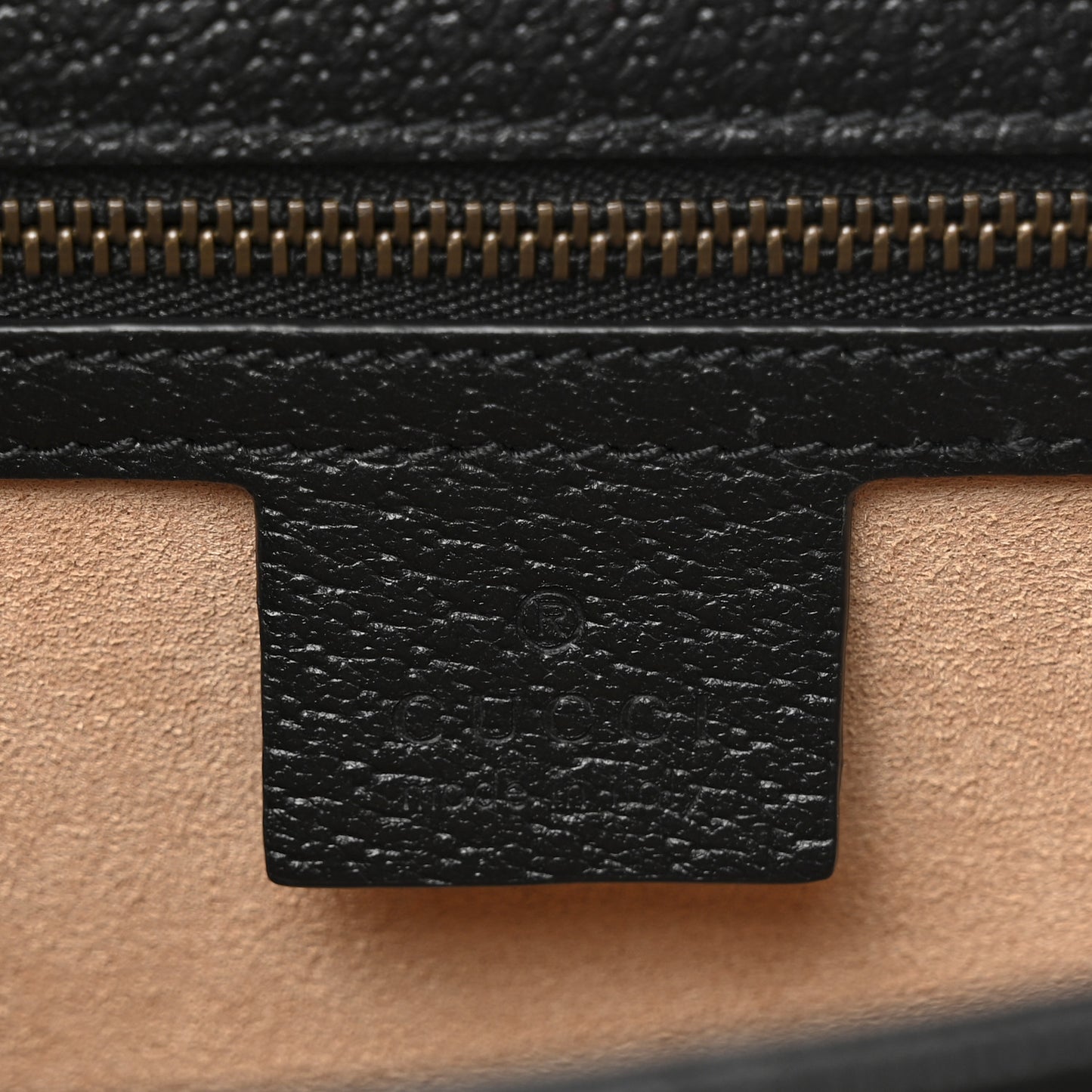 Textured Dollar Calfskin Web Small Ophidia Padlock Top Handle Bag Black