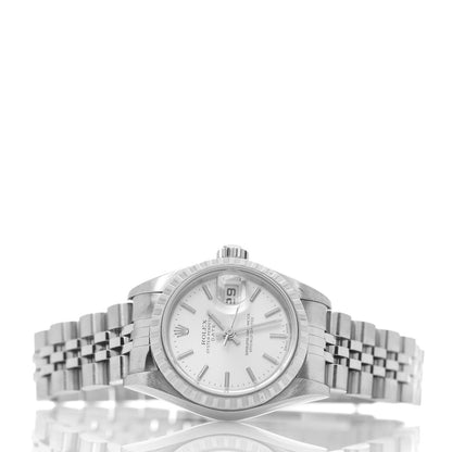 Rolex Stainless Steel 26mm Oyster Perpetual Date Watch Silver 79240 3 of 6