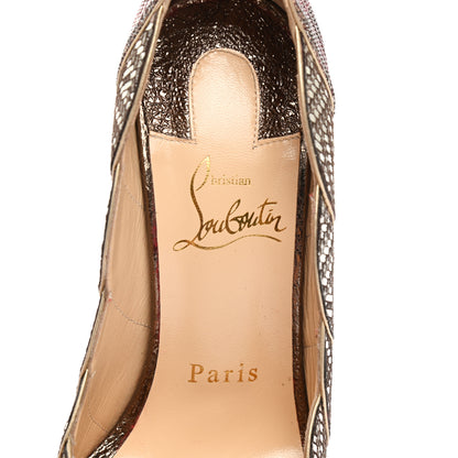 Christian Louboutin Glitter Specchio Torsatou 150 Pumps 36 Antic Silver 7 of 10