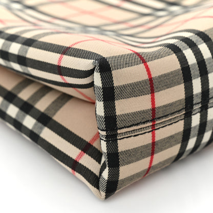 Burberry Canvas Check Small Tote Black 7 of 8
