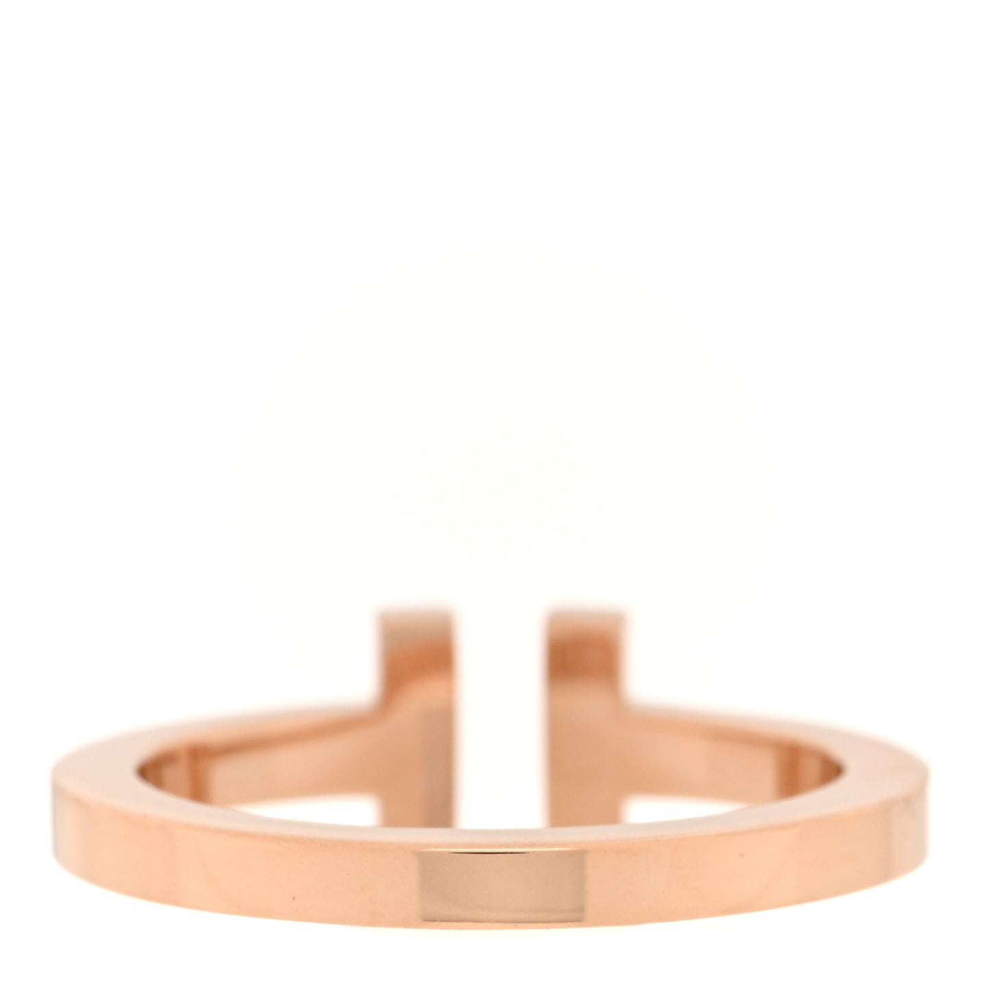 18K Rose Gold T Square Ring 60 9