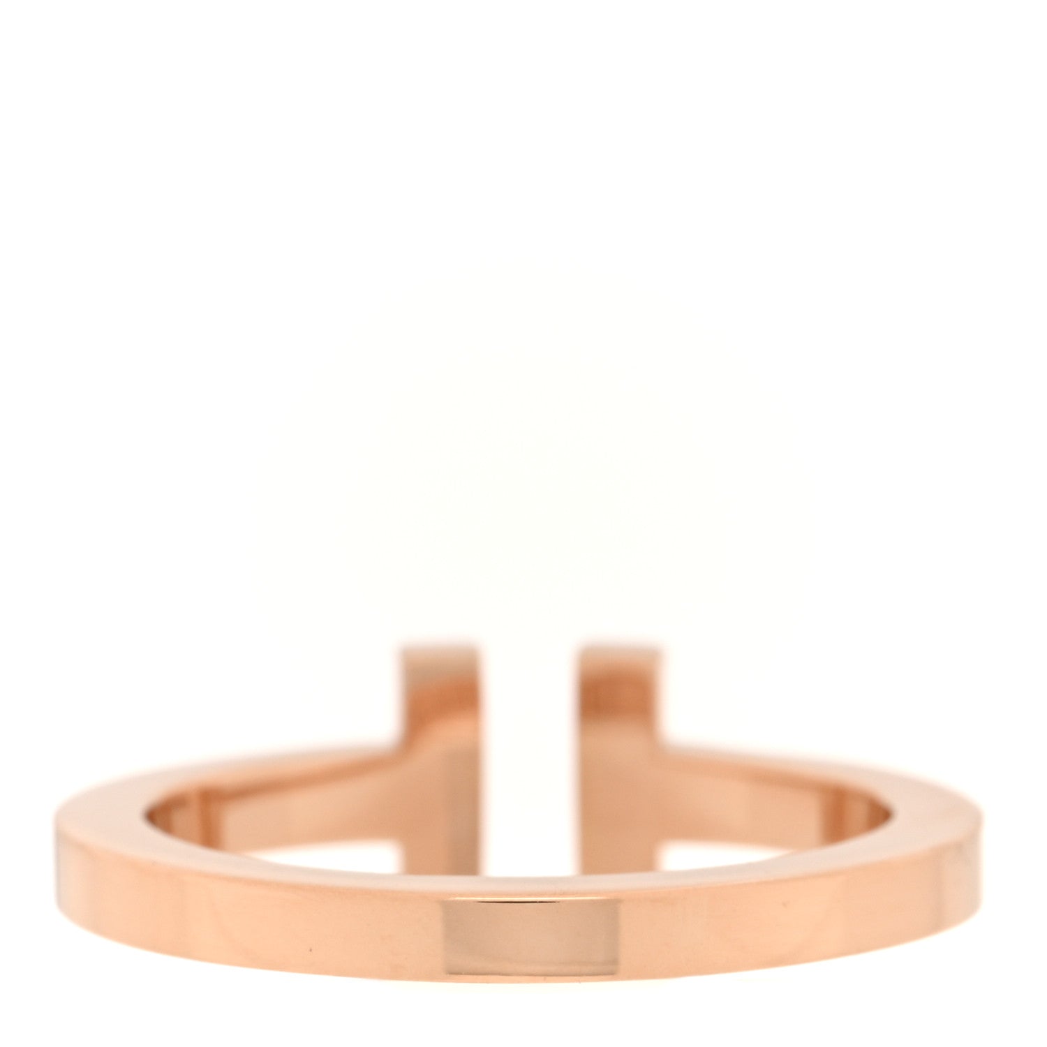 Tiffany 18K Rose Gold T Square Ring 60 9 3 of 4
