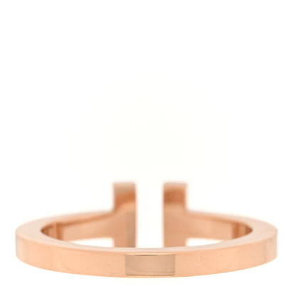 Tiffany 18K Rose Gold T Square Ring 60 9 3 of 4