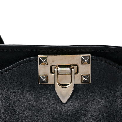Valentino Garavani Vitello Medium Rockstud Tote Black 24 of 24