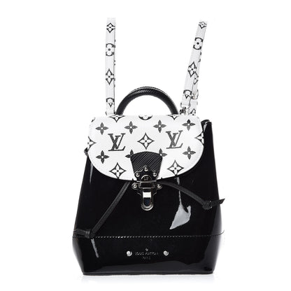 Louis Vuitton Patent Monogram Hot Springs Backpack Black White 1 of 11