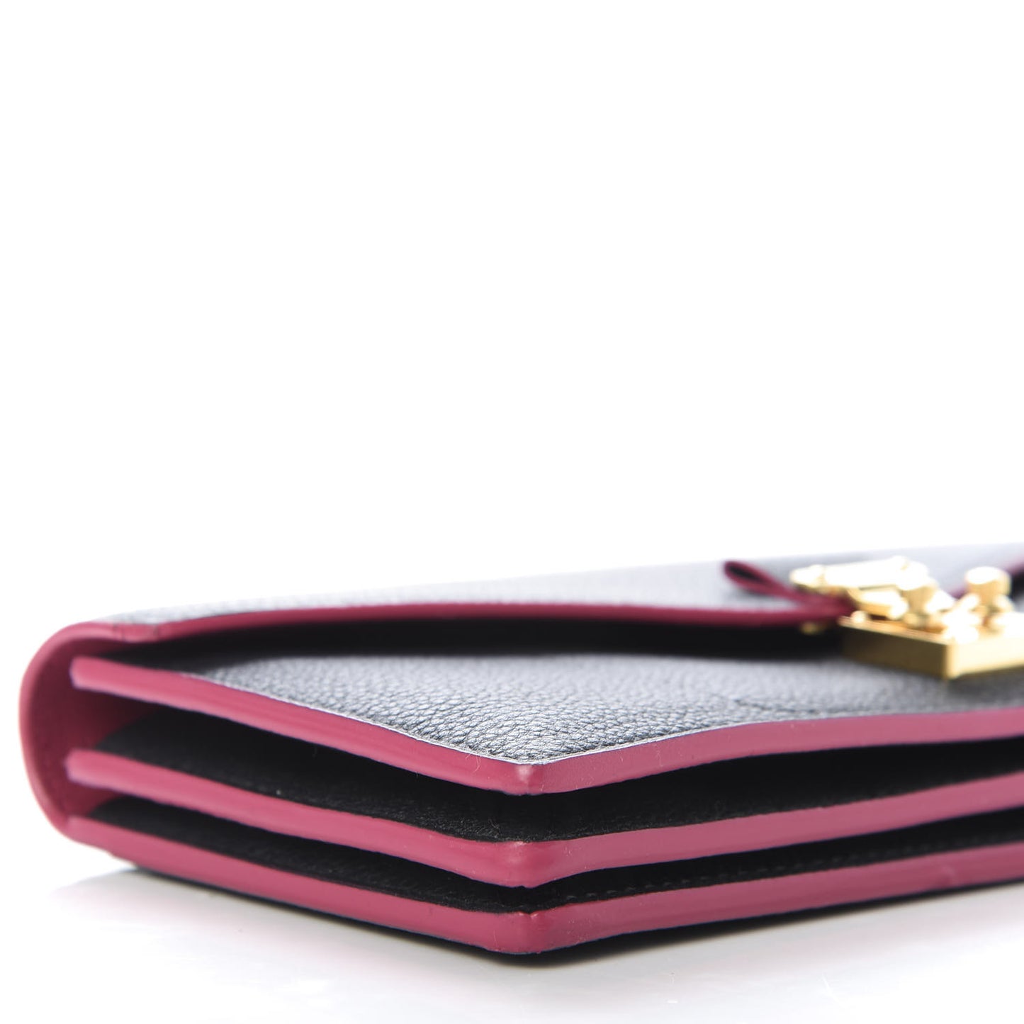 Veau Cachemire Dauphine Wallet Cobalt Fuchsia