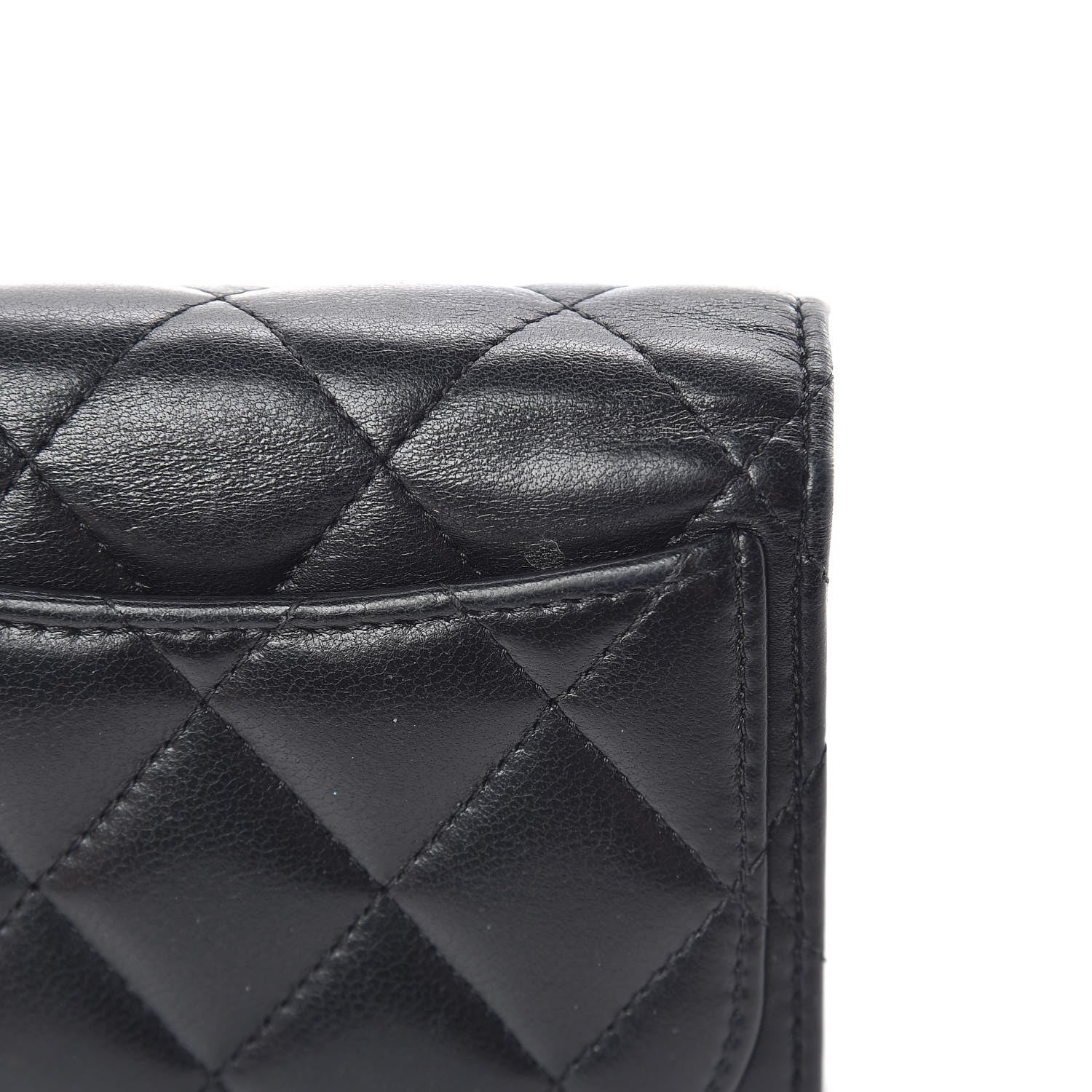 Chanel Lambskin Quilted Flap Card Holder Wallet Black 13 of 18