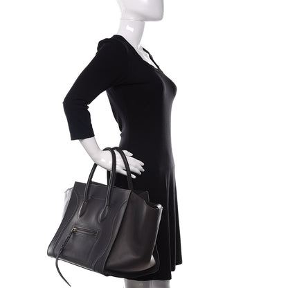 Celine Smooth Calfskin Medium Phantom Luggage Grey 2 of 15