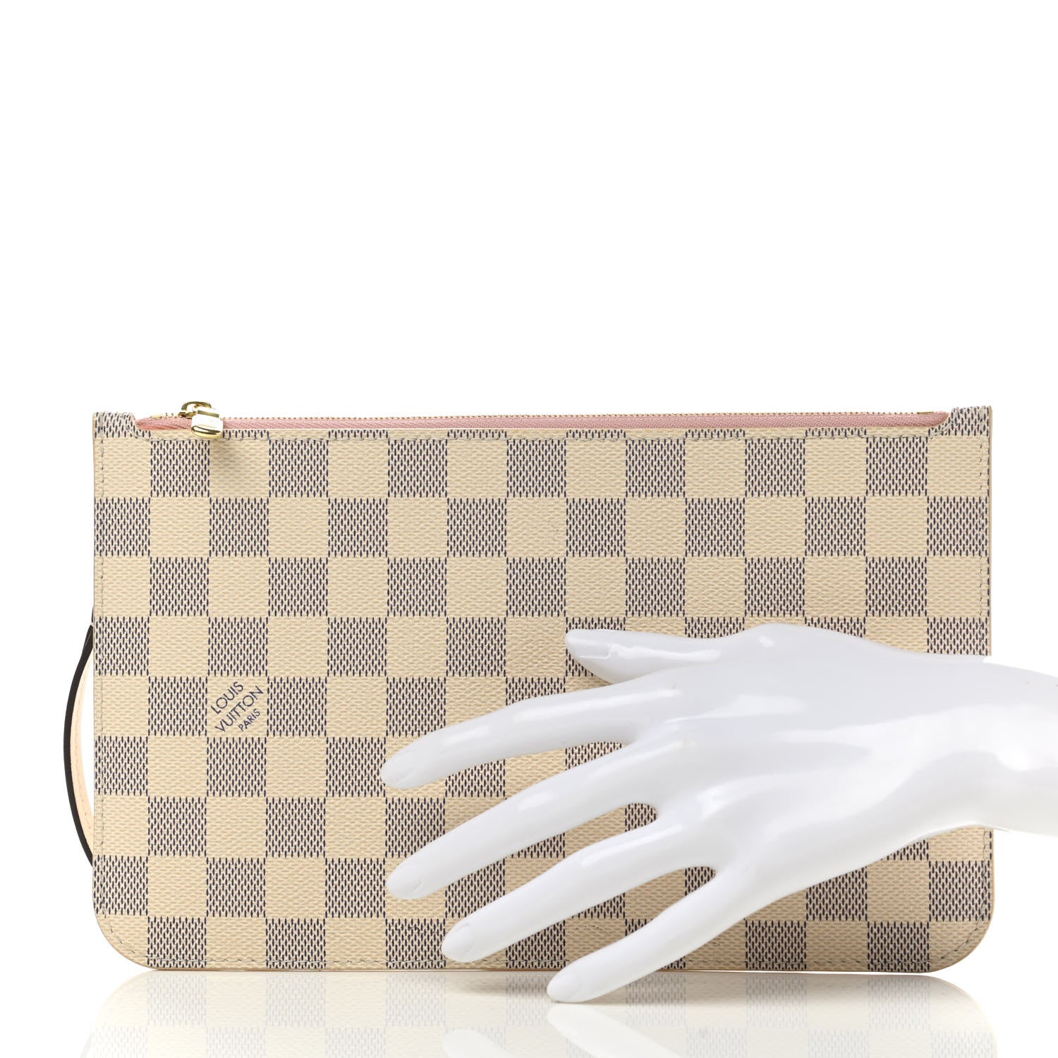 Louis Vuitton Damier Azur Neverfull MM GM Pochette Rose Ballerine 2 of 6