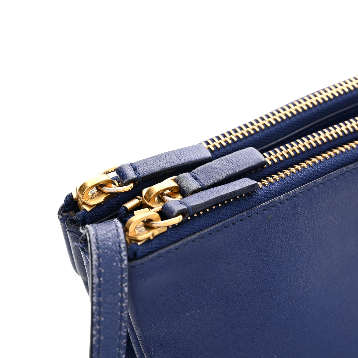 Celine Lambskin Large Trio Crossbody Bag Indigo 14 of 21