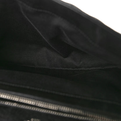 Saint Laurent Sheepskin Matelasse Chevron Monogram Large College Satchel Black 5 of 8