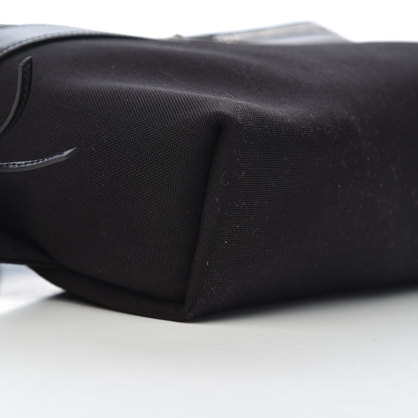 Canvas Calfskin City Belt Bag Black