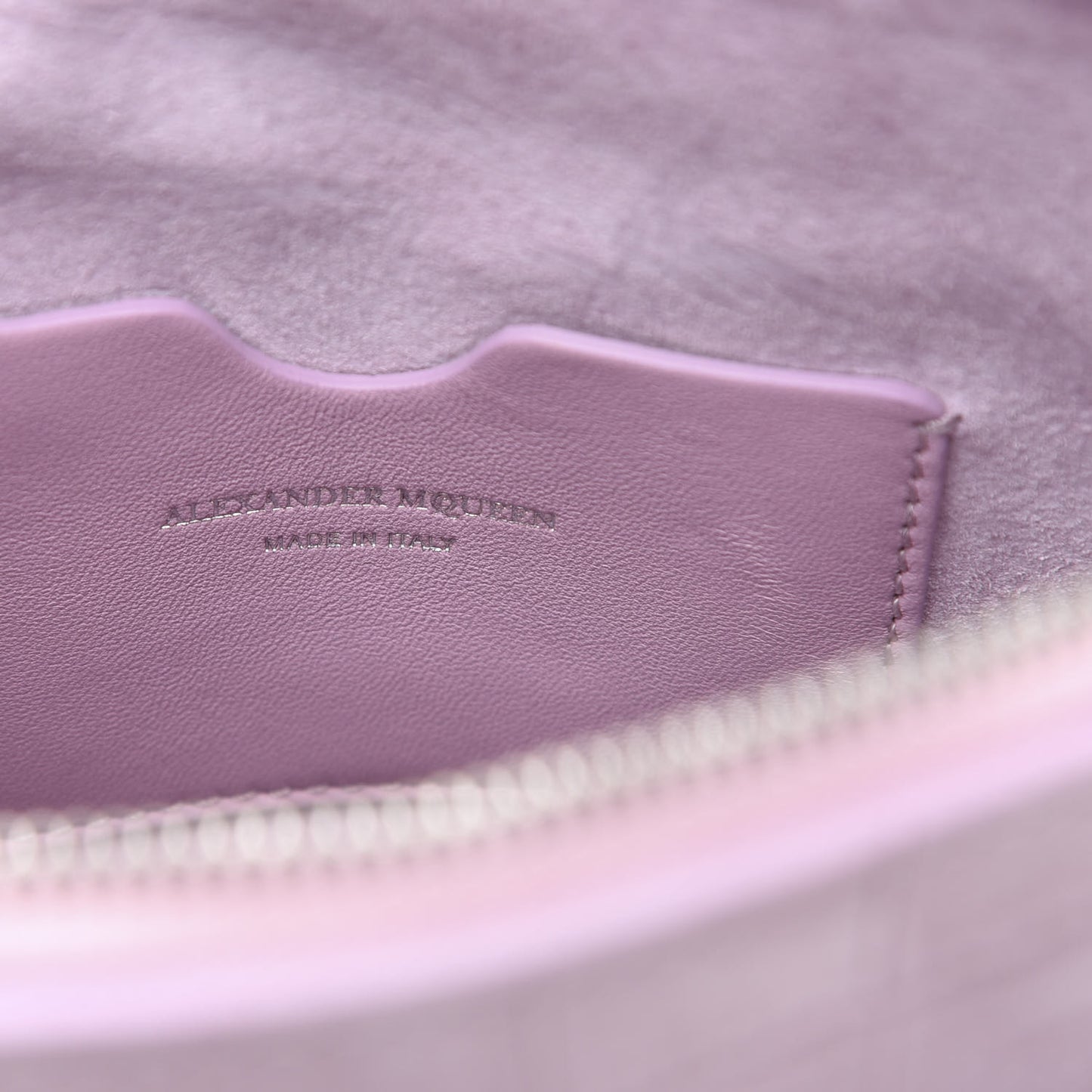 Crocodile Embossed Nubuck Mini Heroine Shoulder Bag Lilac