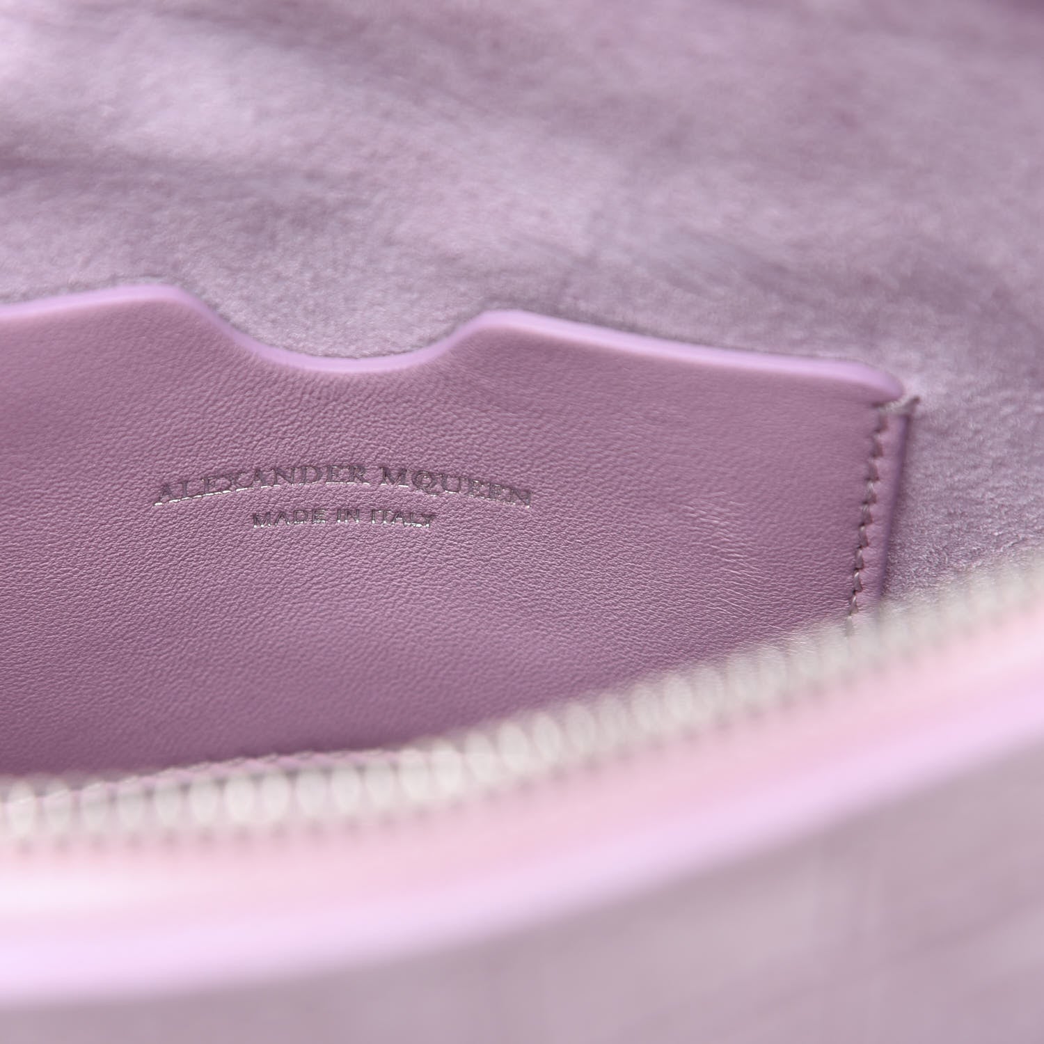 Alexander McQueen Crocodile Embossed Nubuck Mini Heroine Shoulder Bag Lilac 6 of 9