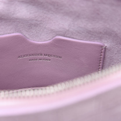 Alexander McQueen Crocodile Embossed Nubuck Mini Heroine Shoulder Bag Lilac 6 of 9