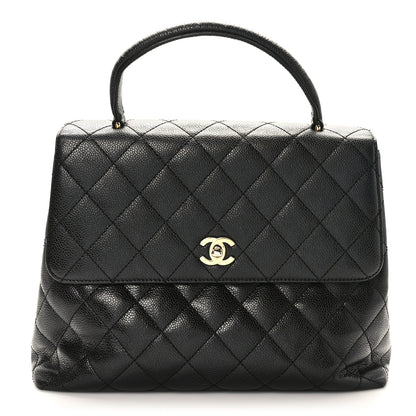 Chanel Caviar Quilted Jumbo Kelly Flap Black 1 of 9