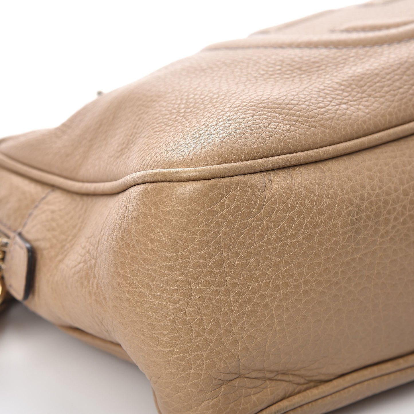 Pebbled Calfskin Small Soho Bowler Camelia