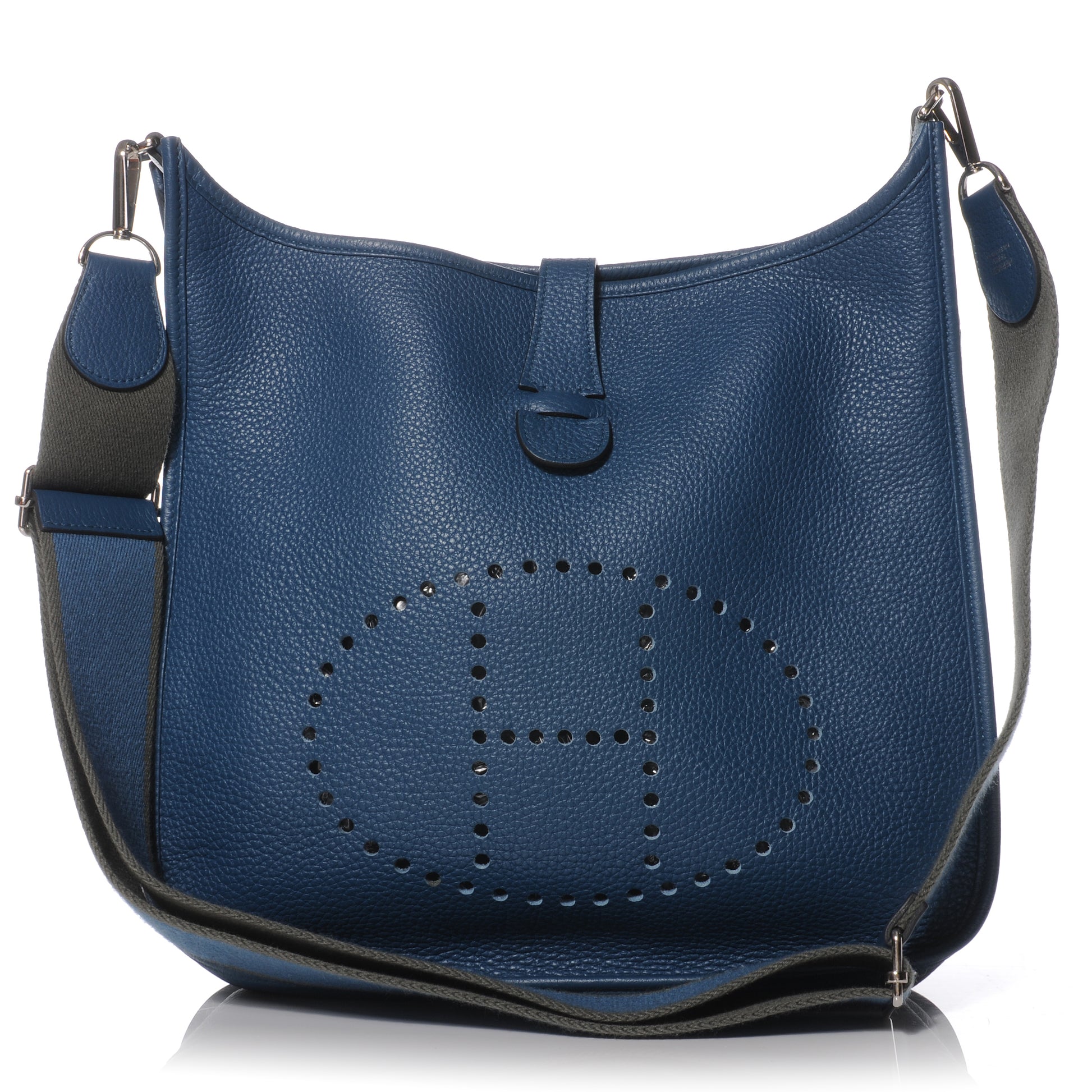 Hermes Taurillon Clemence Evelyne III PM Bleu Thalassa 1 of 7