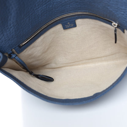 Gucci Grained Calfskin Flap Portfolio Blue 5 of 9