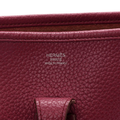 Hermes Taurillon Clemence EVELYNE III PM Rouge Grenat 6 of 11