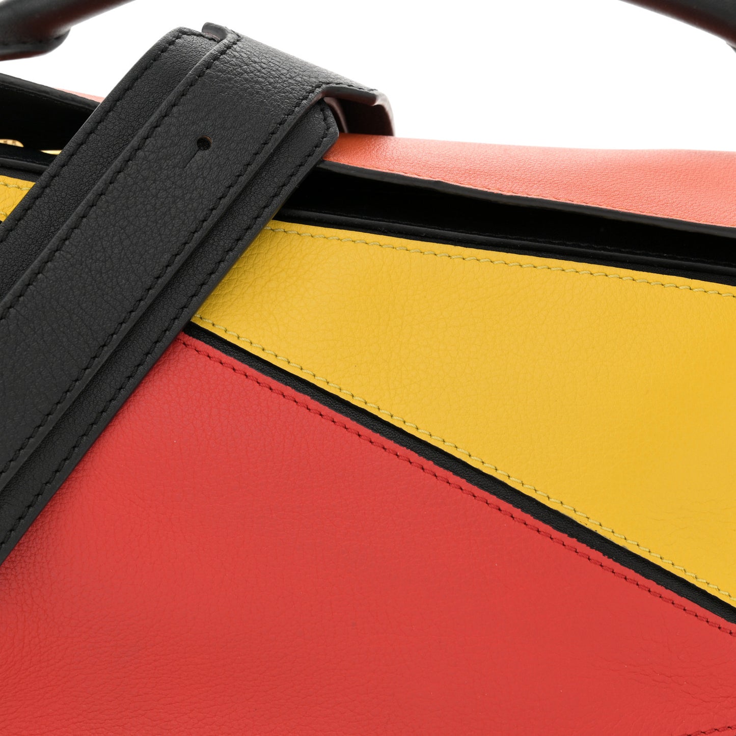 Calfskin Small Puzzle Bag Multicolor Black