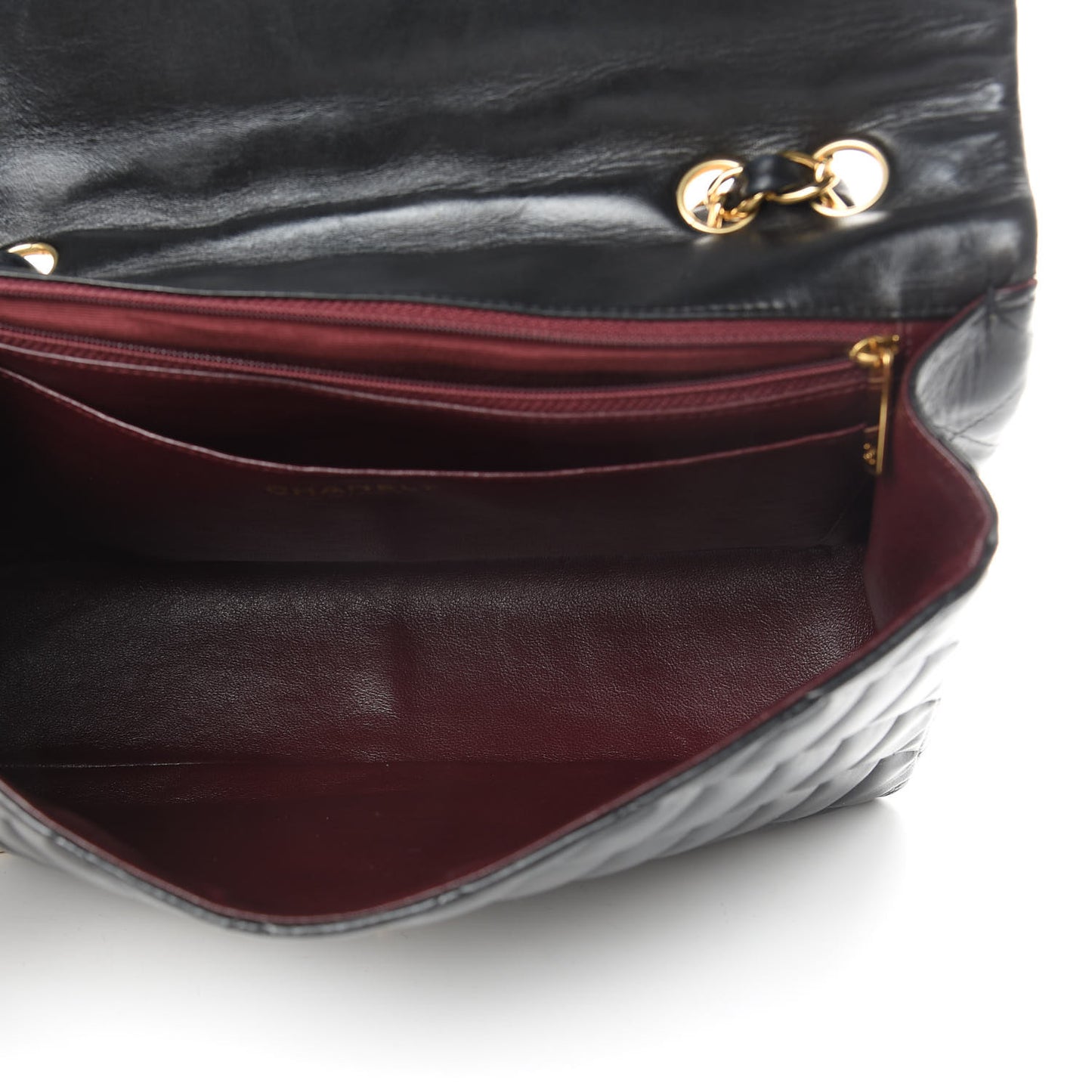 Lambskin Quilted Jumbo Single Flap Black