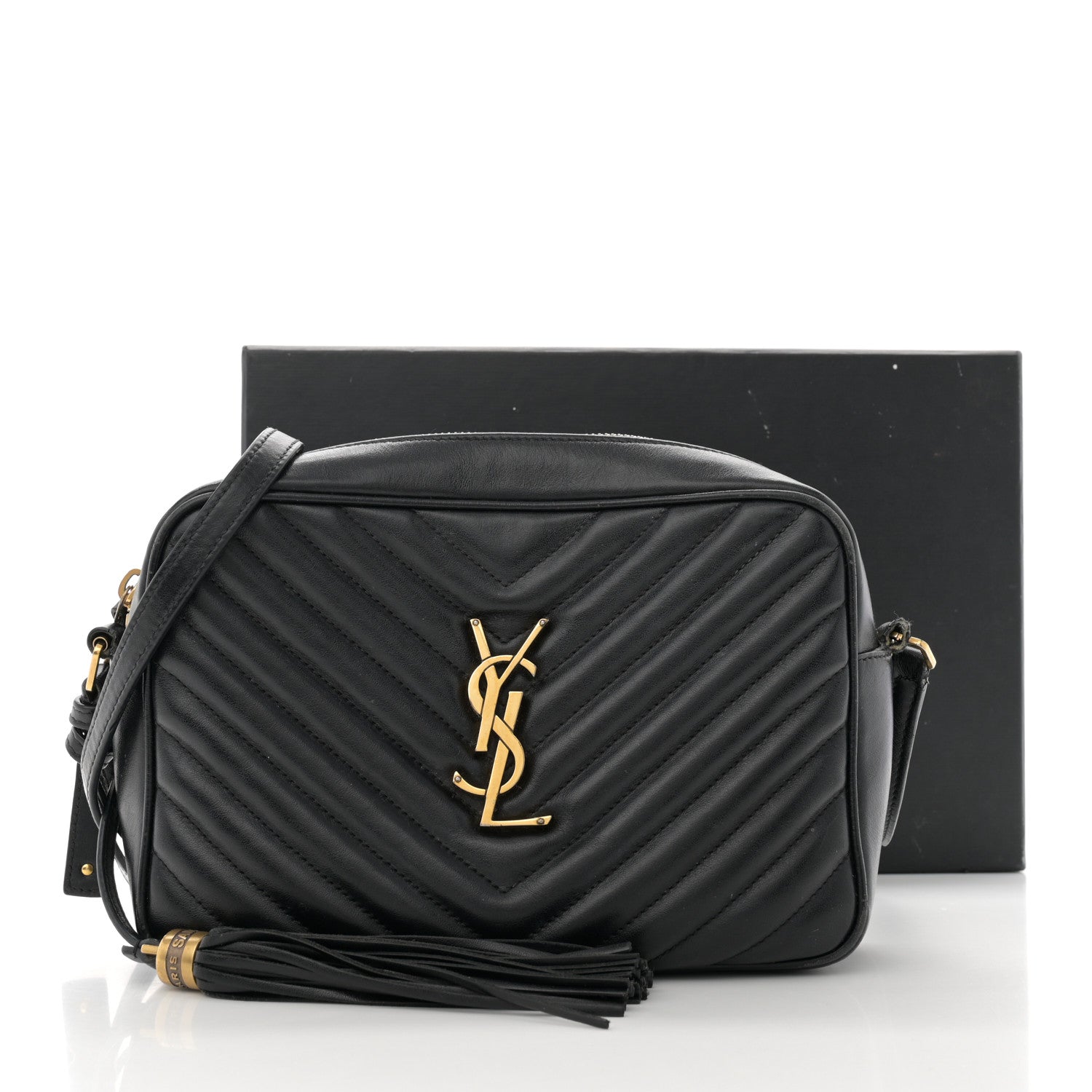 Saint Laurent Calfskin Matelasse Monogram Lou Camera Bag Black 15 of 15