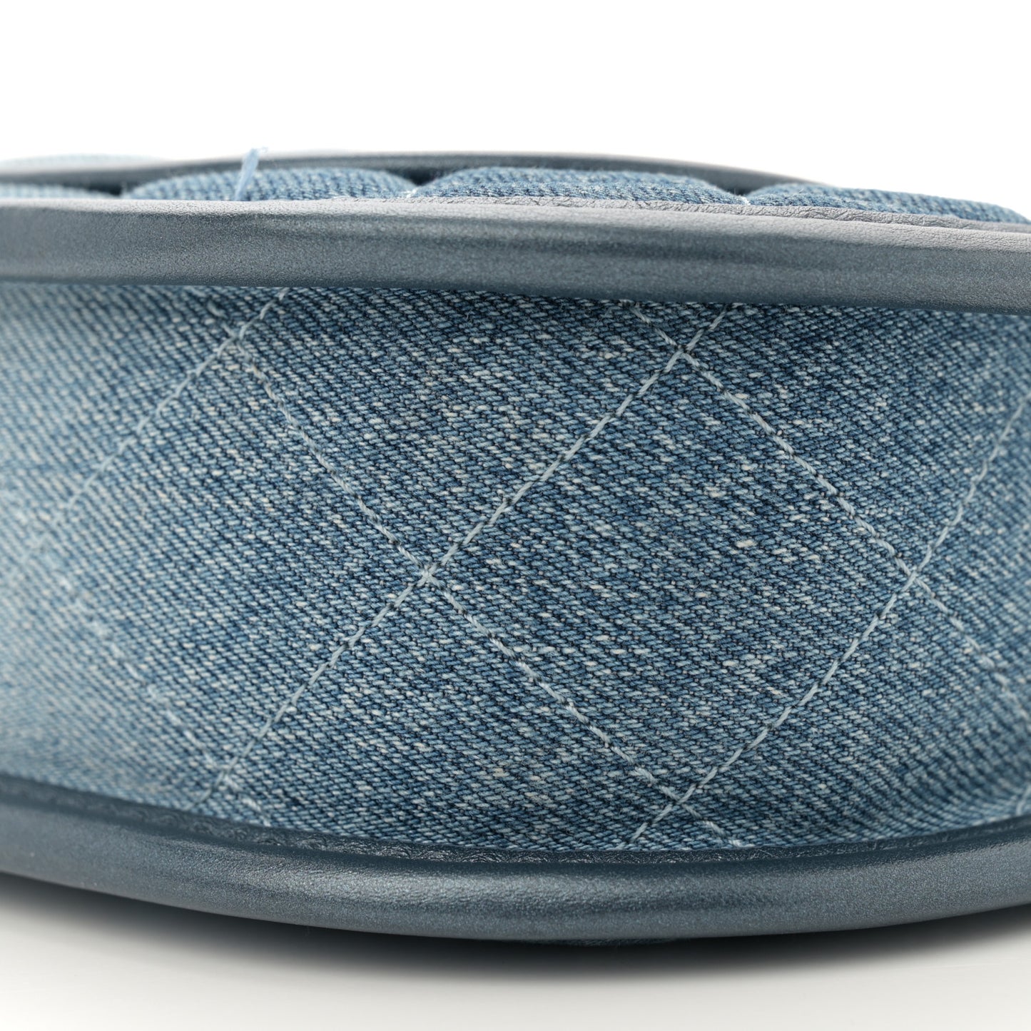 Washed Denim Quilted Hobo Blue
