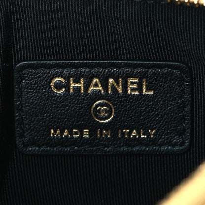 Chanel Metallic Calfskin Crocodile Embossed Cocodile Small Cosmetic Case Gold 6 of 8