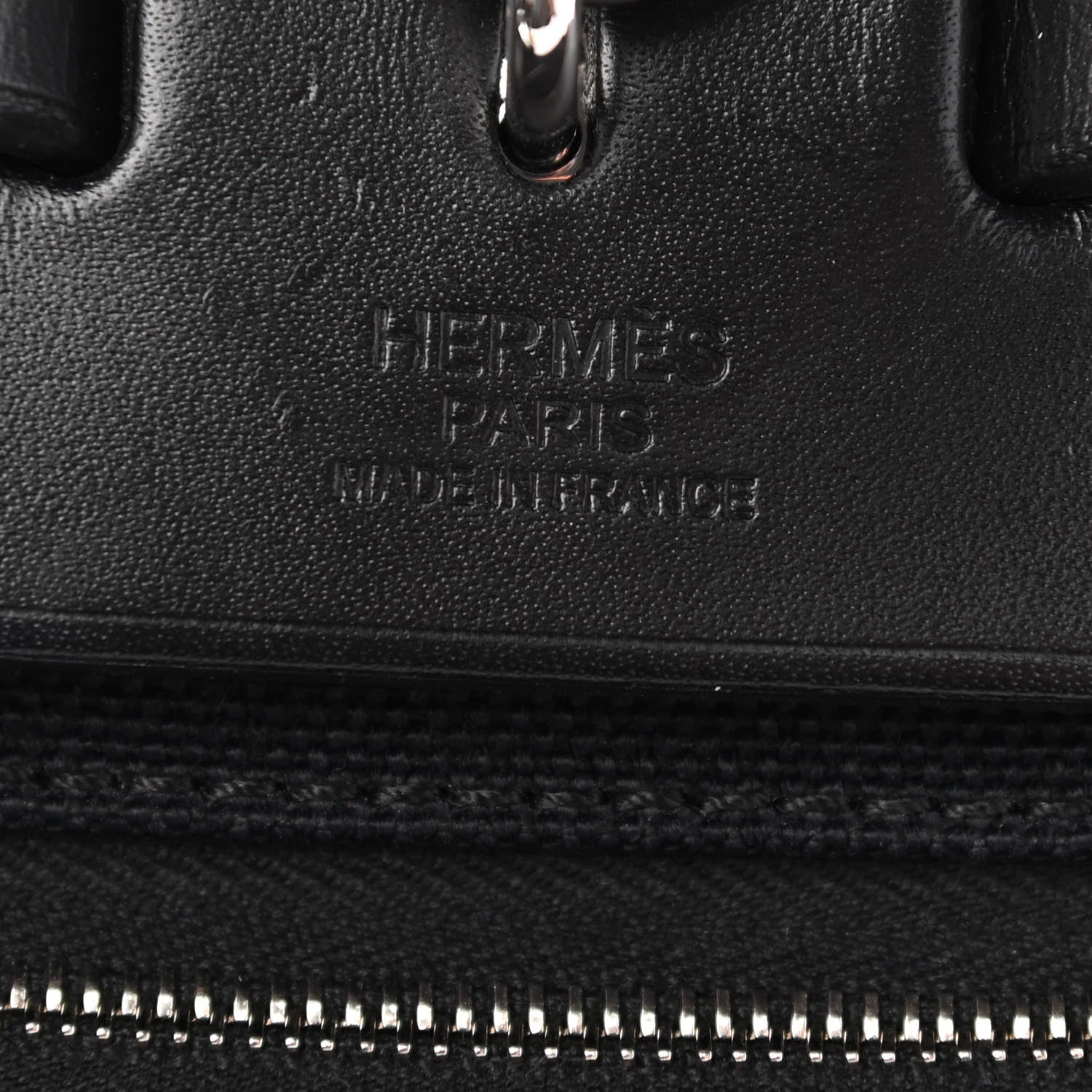 Hermes Military Toile Vache Hunter Herbag Zip PM 31 Black 7 of 11