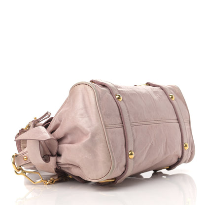 Miu Miu Vitello Lux Mini Bow Bag Cipria 4 of 19