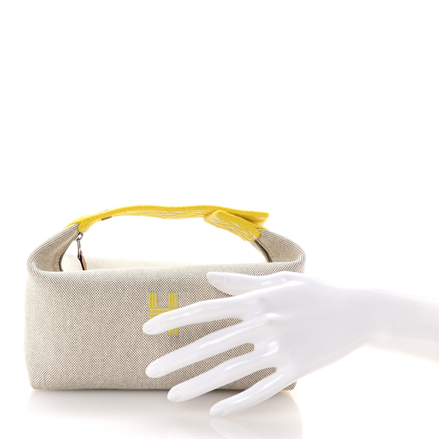 Canvas Small Bride-A-Brac Pouch Natural Jaune Citron