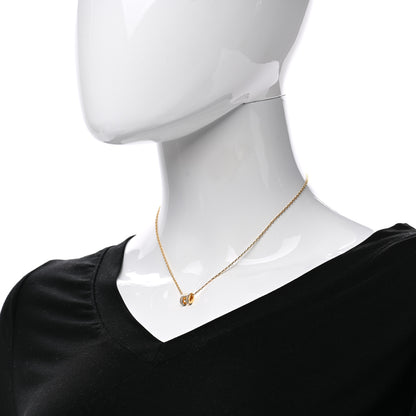 Hermes Lacquered Gold Mini Pop H Pendant Necklace Marron Glace 2 of 5