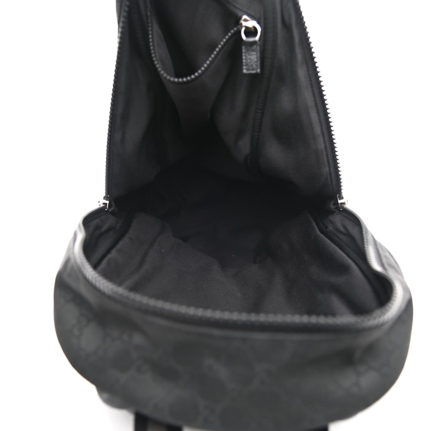 Nylon Monogram Slim Backpack Black