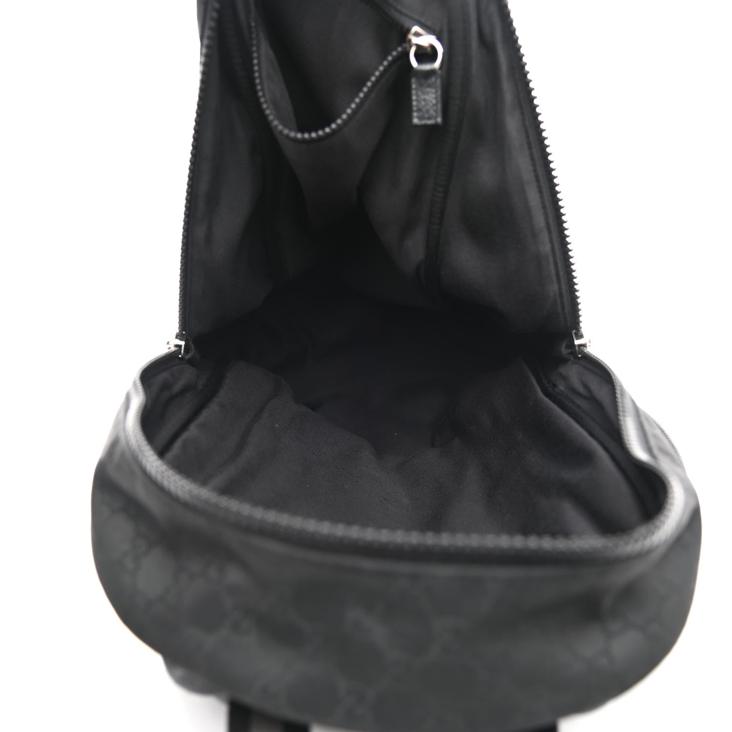 Gucci Nylon Monogram Slim Backpack Black 5 of 11