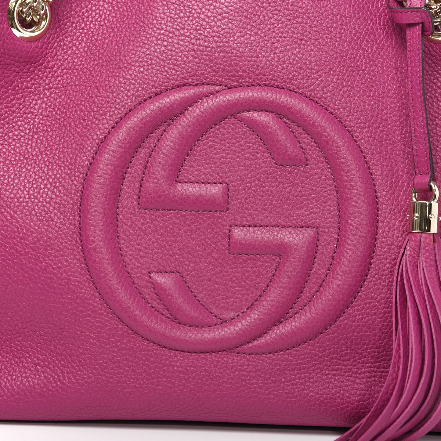 Cellarius Calfskin Medium Soho Chain Shoulder Bag Bright Bouganville