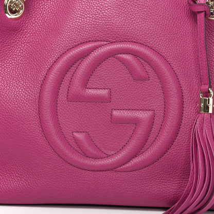 Gucci Cellarius Calfskin Medium Soho Chain Shoulder Bag Bright Bouganville 10 of 10