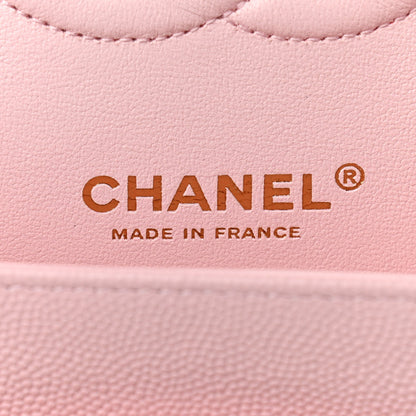 Chanel Caviar Quilted Medium Double Flap Light Pink 6 of 10