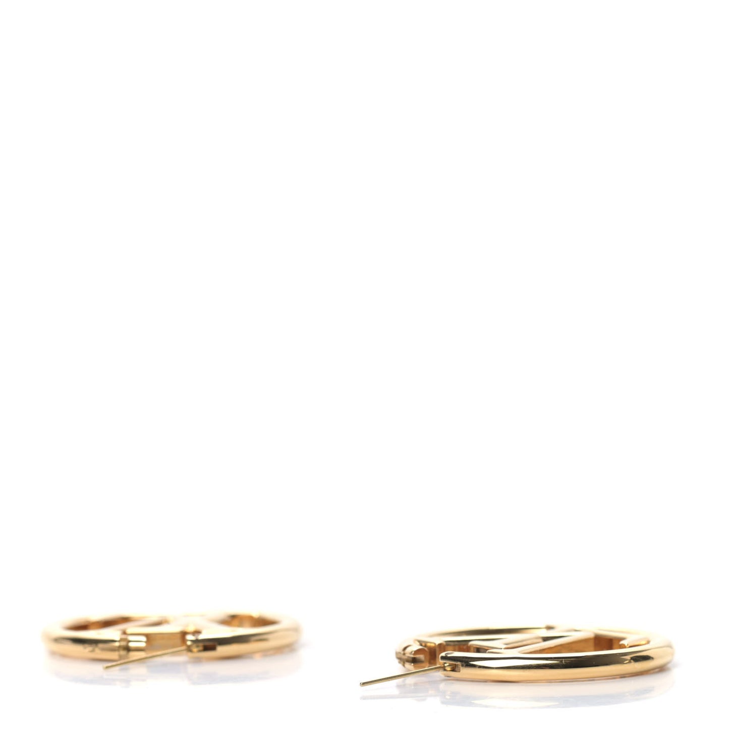 Metal Louise Hoop Earrings Gold
