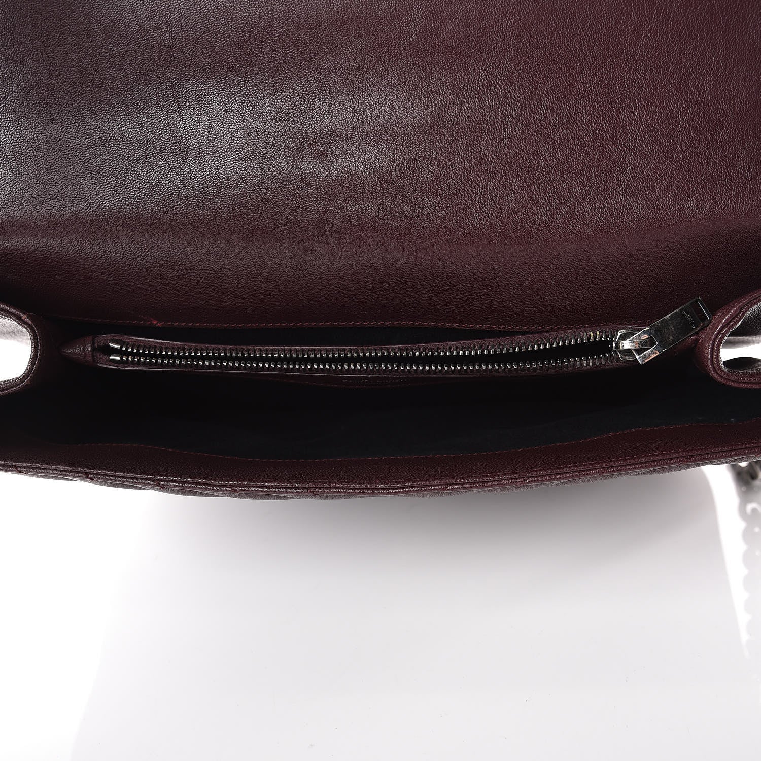 Saint Laurent Sheepskin Matelasse Chevron Monogram Large College Satchel Amaranto 5 of 10