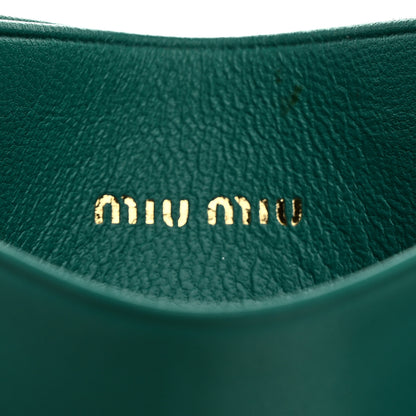Miu Miu Nappa Matelasse Card Holder Assenzio 6 of 8
