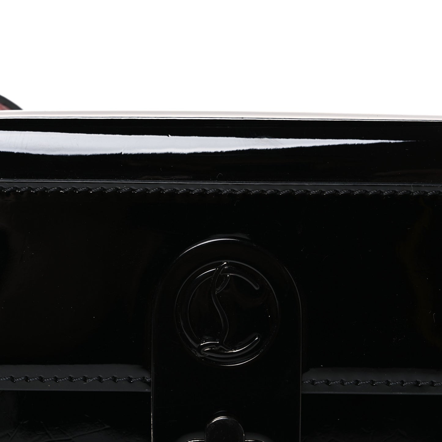 Patent Calfskin Mini Elisa Baguette Black