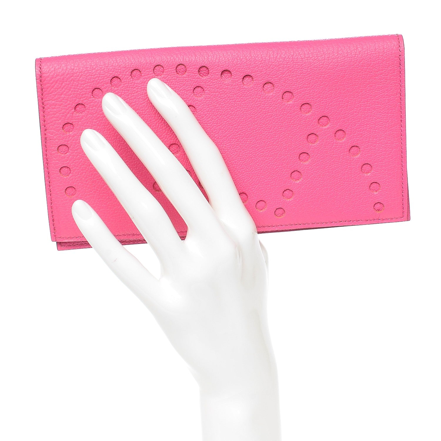 Hermes Chevre Mysore Evelyne Long Wallet Rose Tyrien 2 of 10