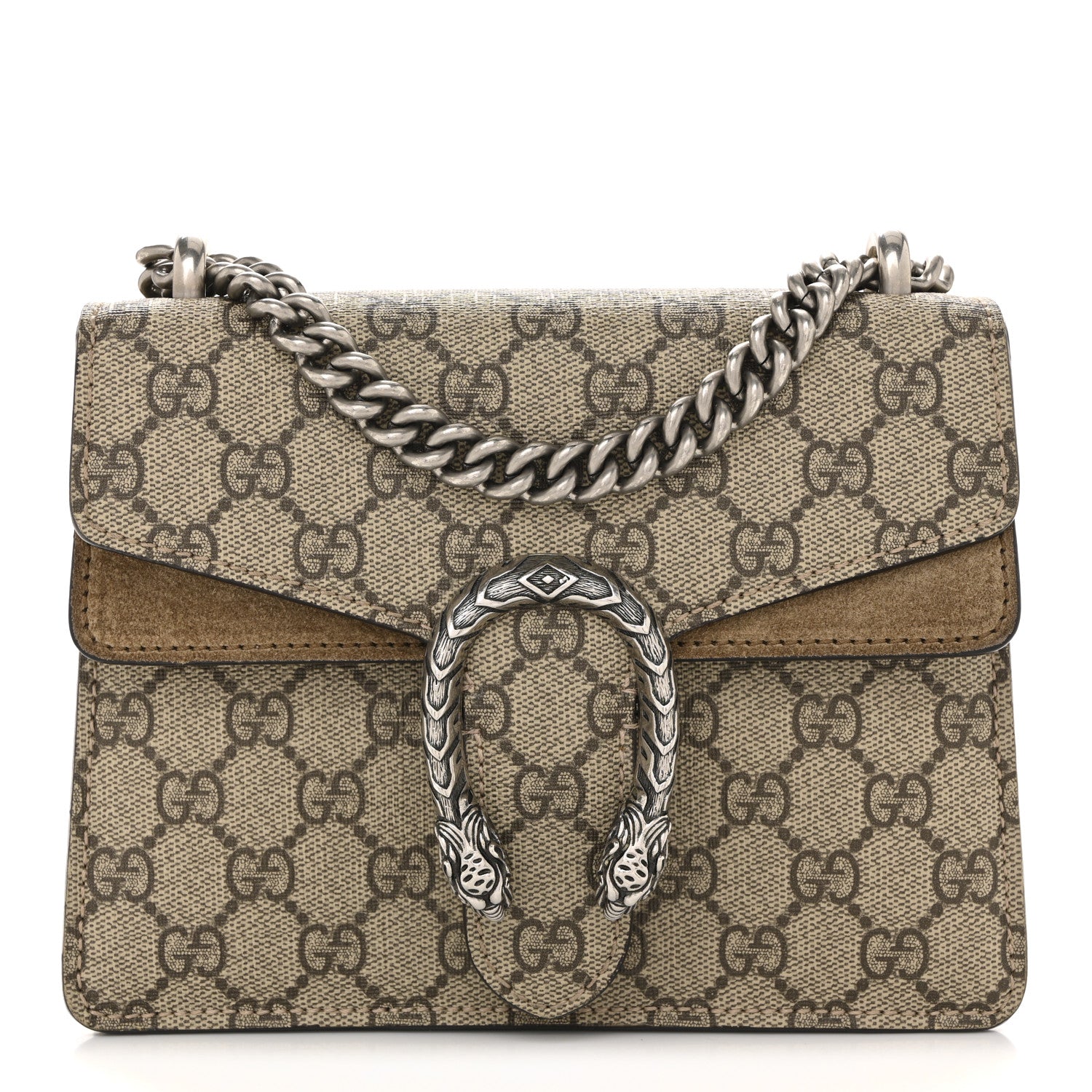 Gucci GG Supreme Monogram Mini Dionysus Shoulder Bag Taupe 1 of 13