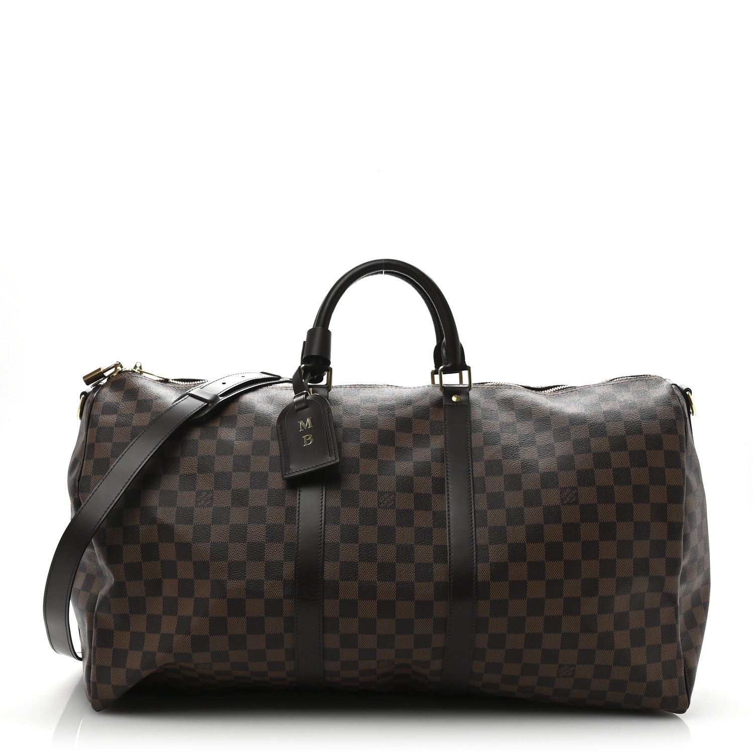 Louis Vuitton Damier Ebene Keepall Bandouliere 55 1 of 13