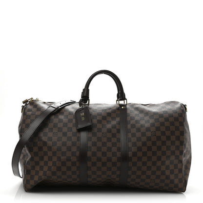 Louis Vuitton Damier Ebene Keepall Bandouliere 55 1 of 13