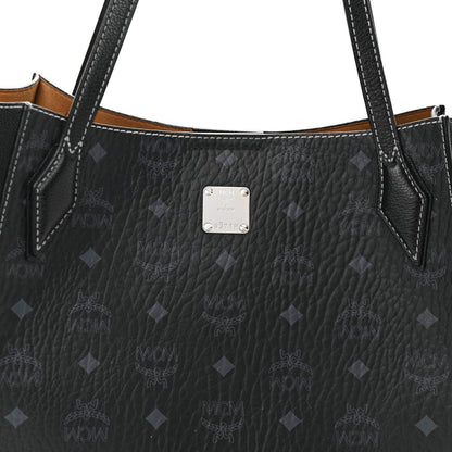 MCM Visetos Large Luisa Shopper Tote Black 8 of 10