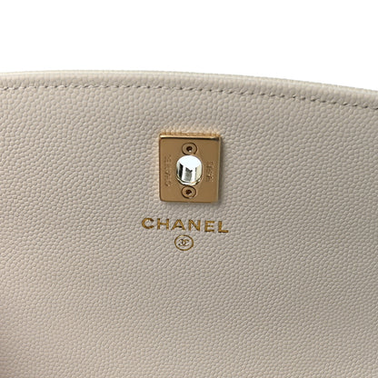 Chanel Caviar Quilted Top Handle Mini Chanel 25 Backpack White 6 of 12