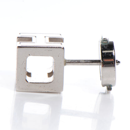 Hermes Enamel Cage d'H Earrings Orange 3 of 4