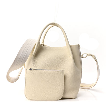 Loro Piana Grained Calfskin Small Bale Bag Whisper White 3 of 10
